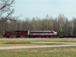 ELS northbound power on the wye while assembling their train